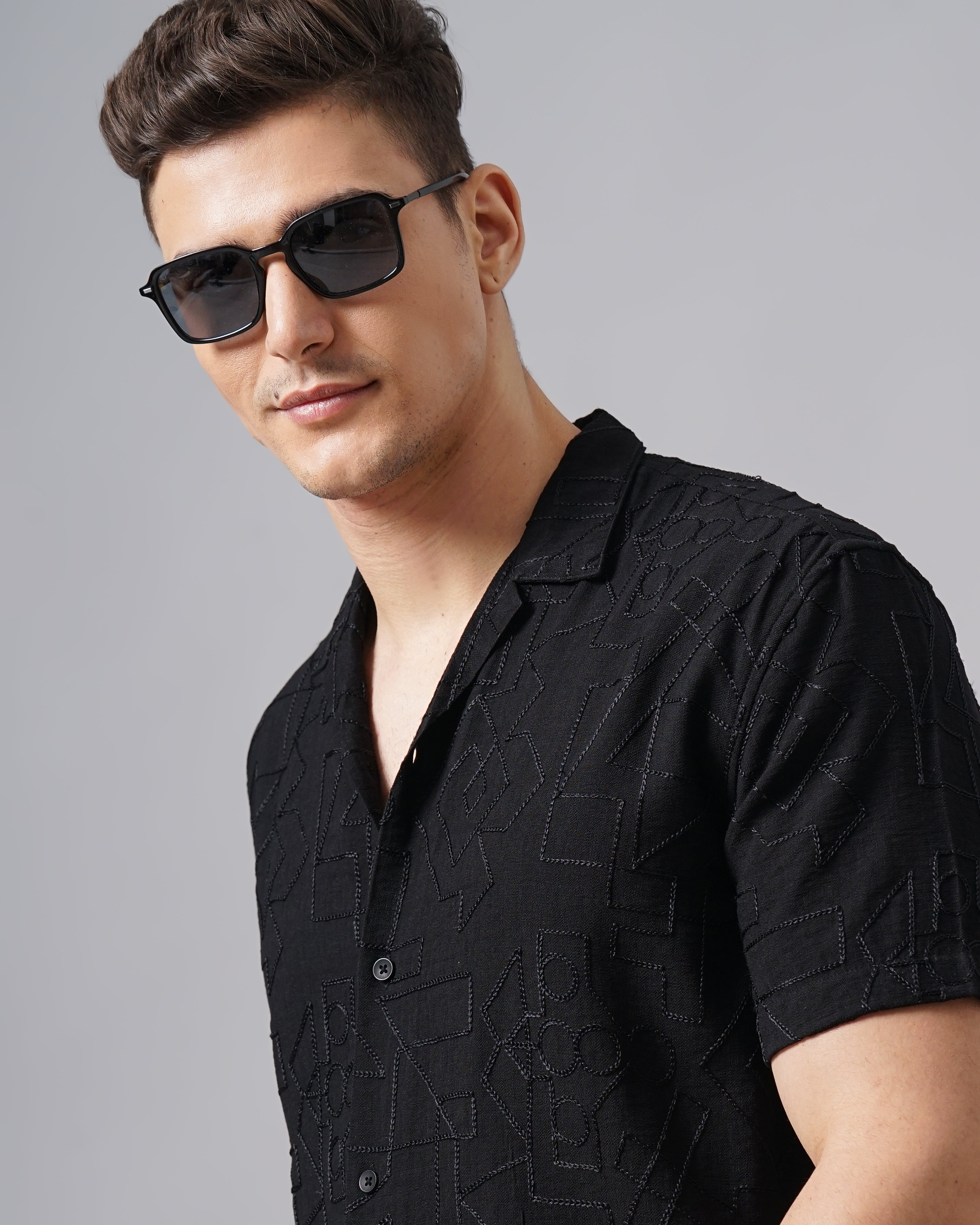 MEN'S SELF DESIGN SHIRT