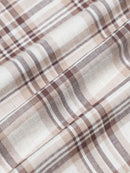 Men's Melange Twill Beige Checks Shirts