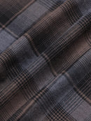 Men's Melange Twill Brown Checks Shirts