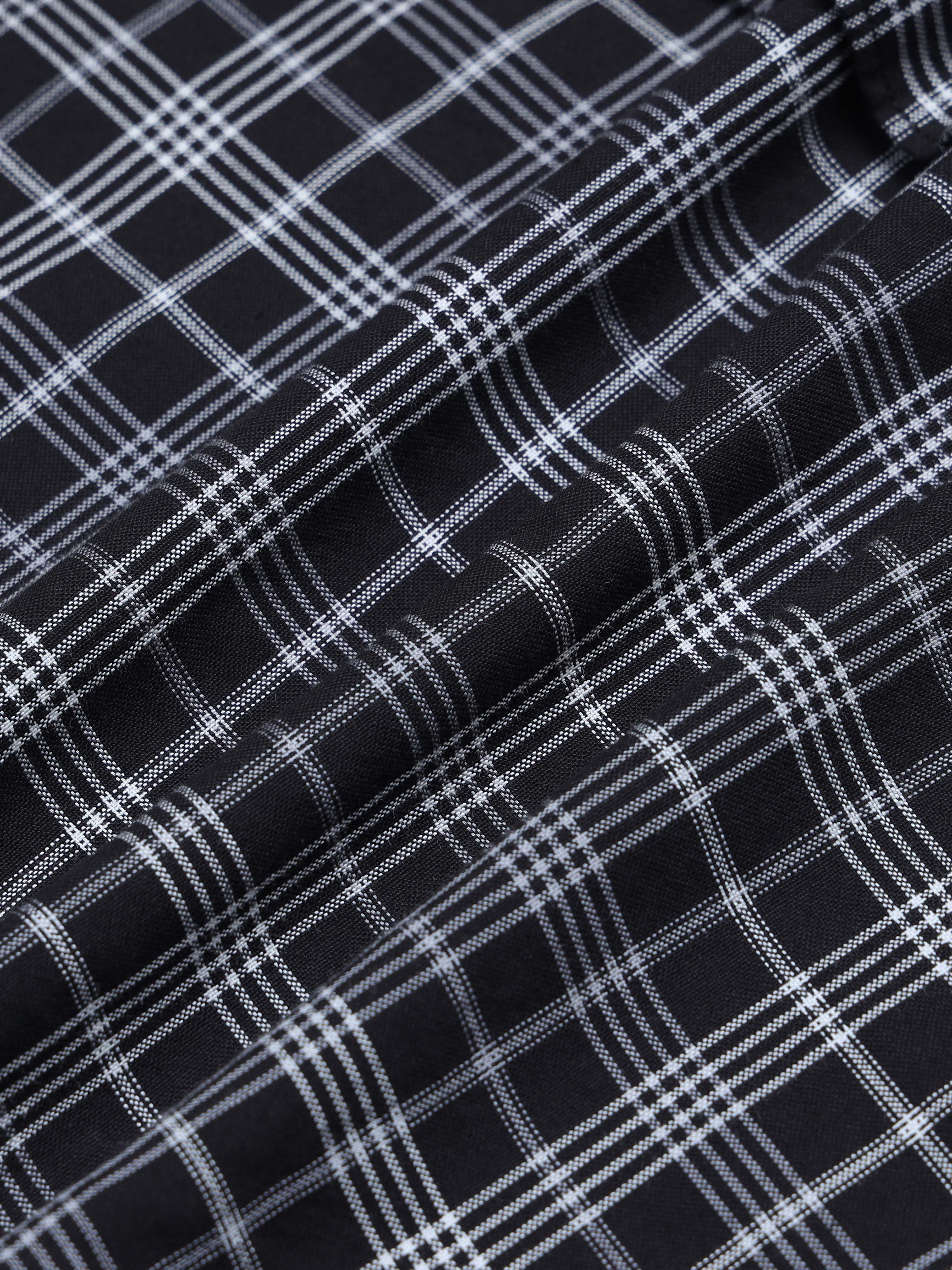 Men's Premium Oxford Checks Black Shirt