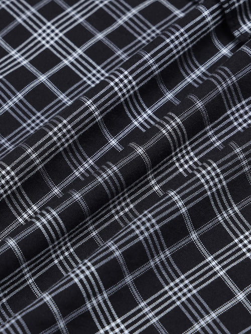 Men's Premium Oxford Checks Black Shirt