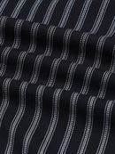 Men Stripes Black Shirt