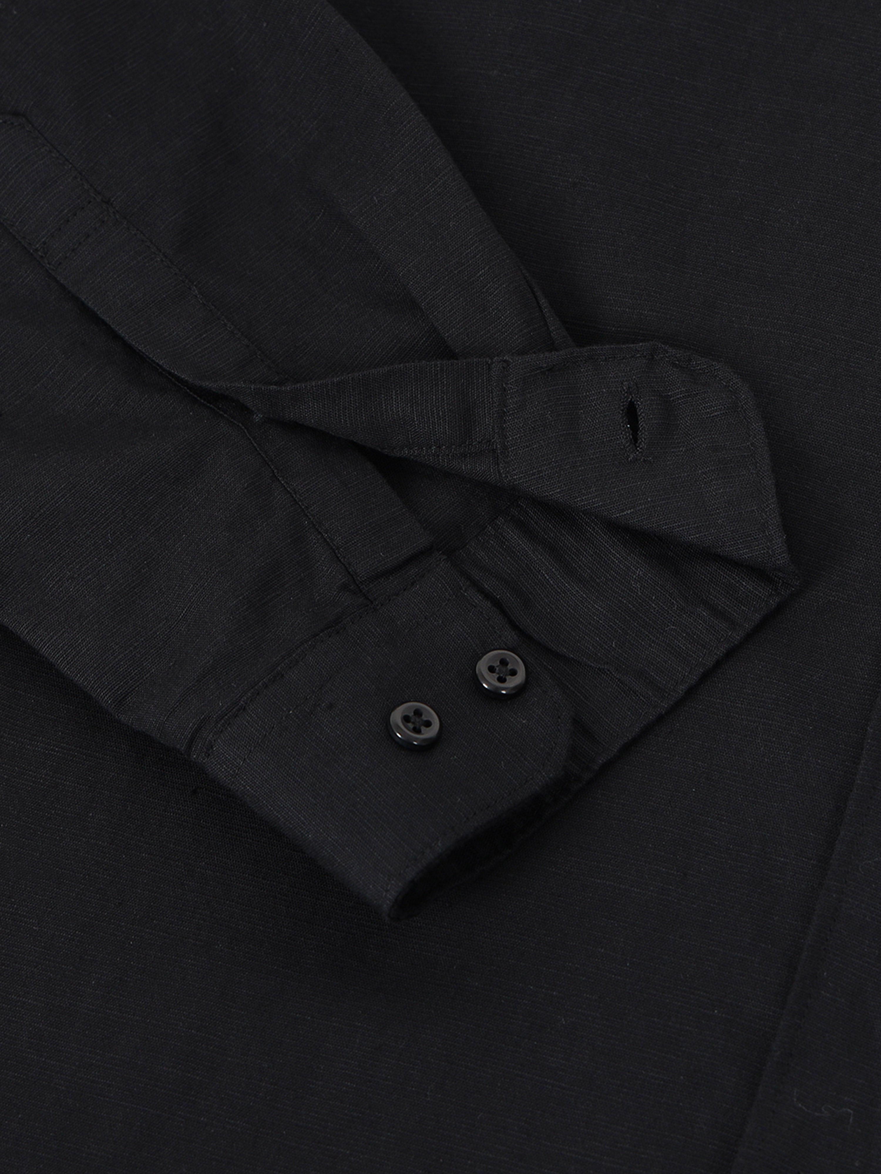 Men Smart Cotton Linen Slim Fit Shirt
