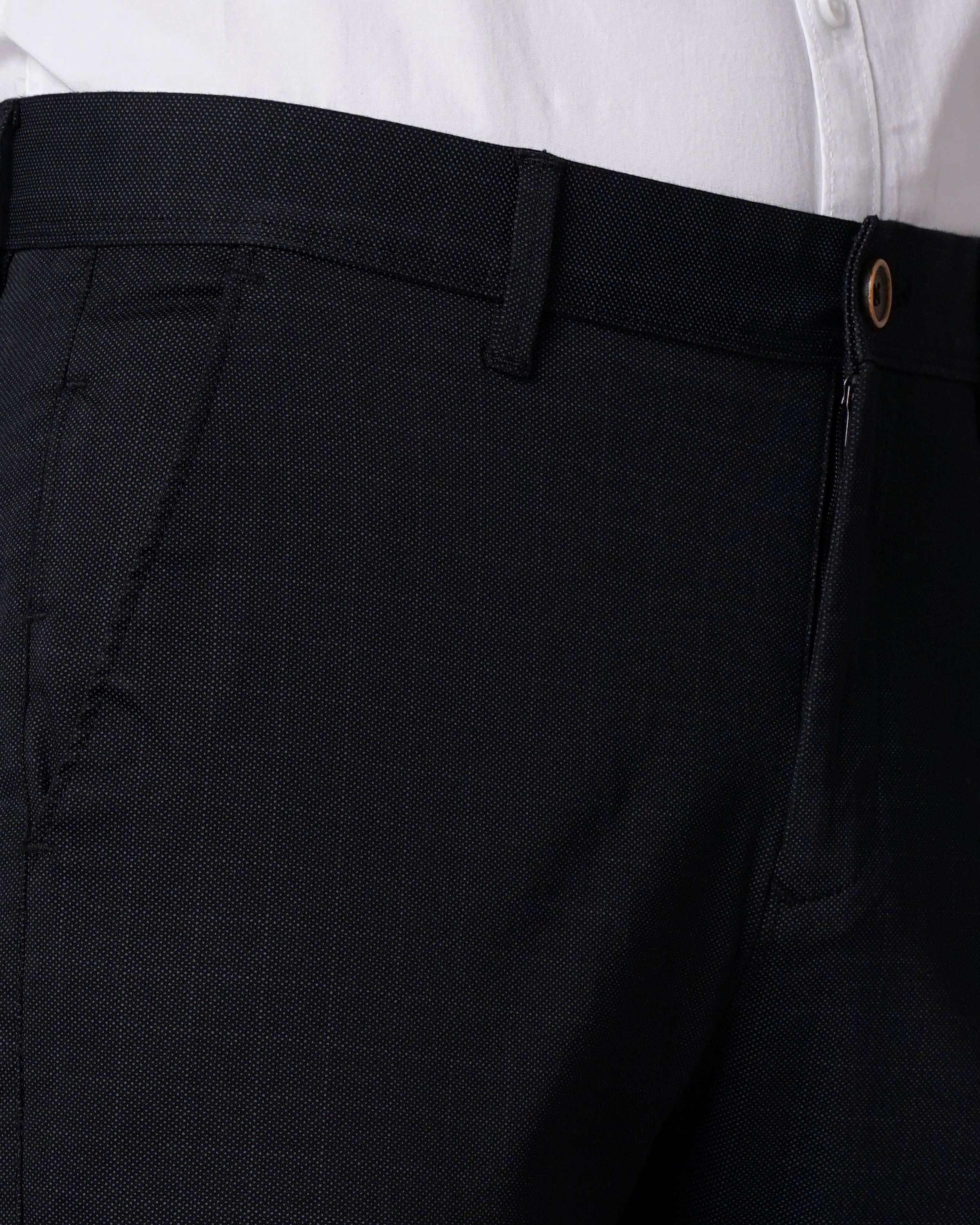 Slim Fit Flat-Front Trousers