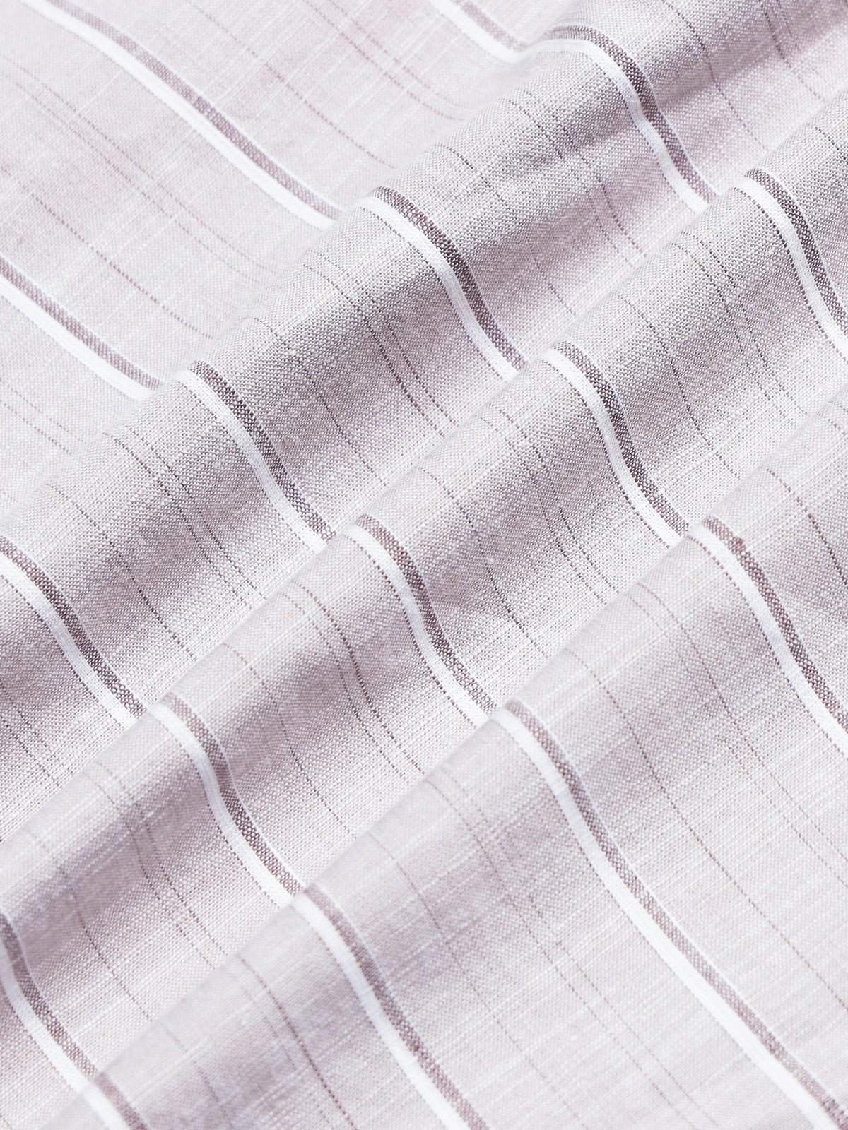 Men's Oxford Stripes Taupe Shirt