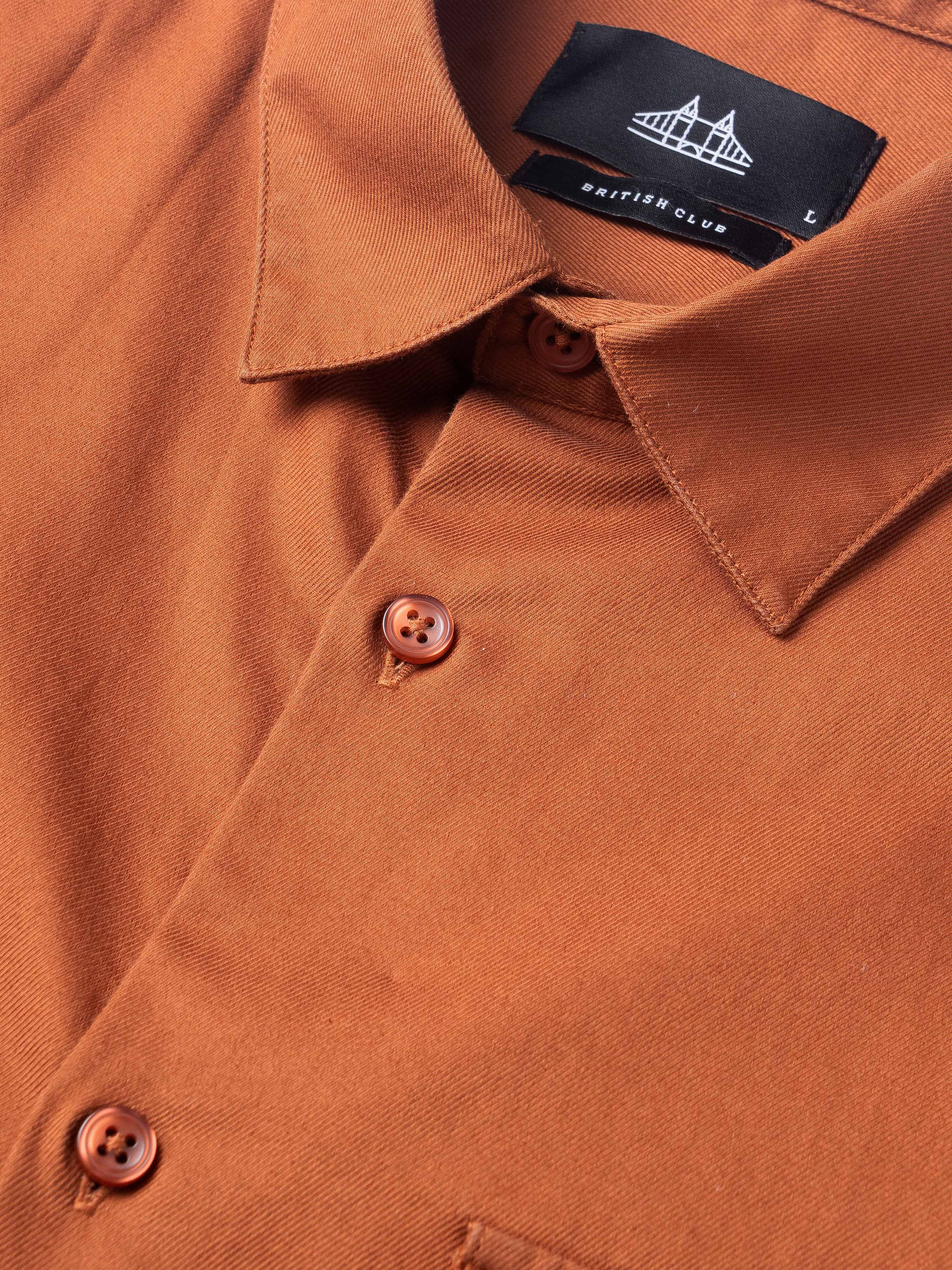 Men Smart Fit Solid Spread Collar Cotton Casual Shirt