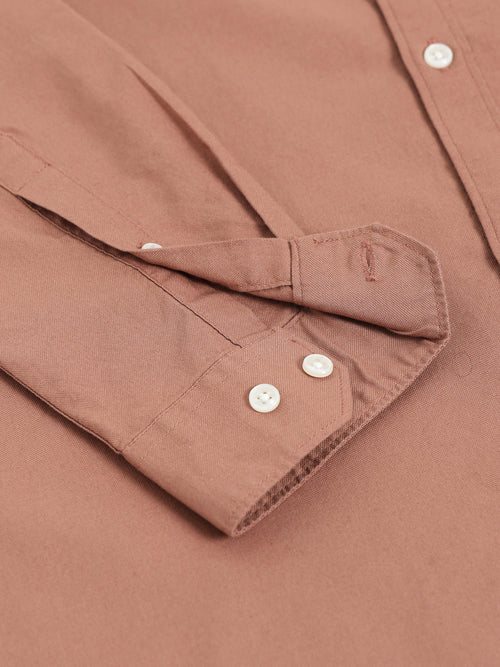 Men Oxford Embroidary Slim Fit Shirt