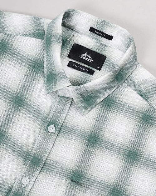 Moklino  Checks Slimfit  Cotton Casual Shirt