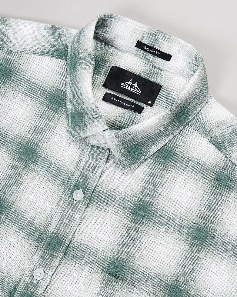 Moklino  Checks Slimfit  Cotton Casual Shirt