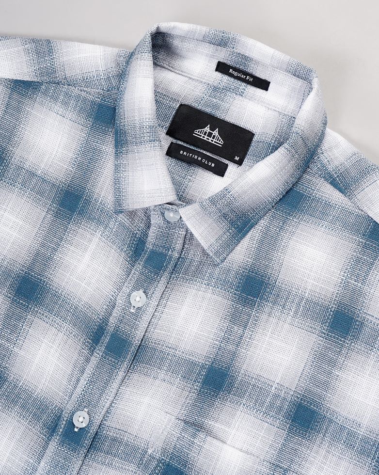 Moklino  Checks Slimfit  Cotton Casual Shirt