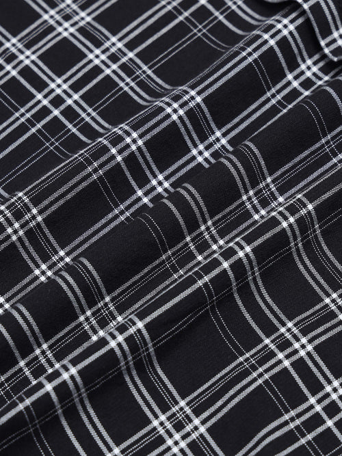Men's Premium Oxford Black Checks Shirt