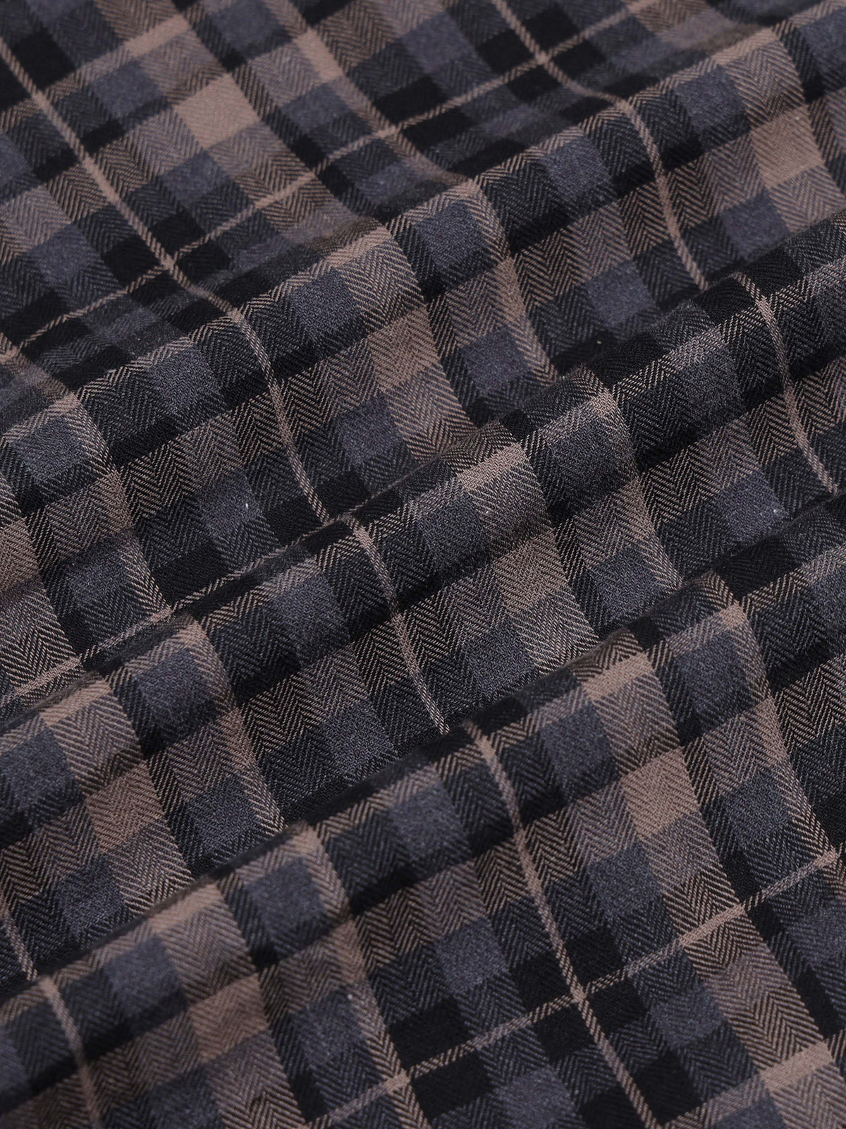Men's Melange Twill BrownChecks Shirts