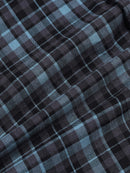 Men's Melange Twill Blue Checks Shirts