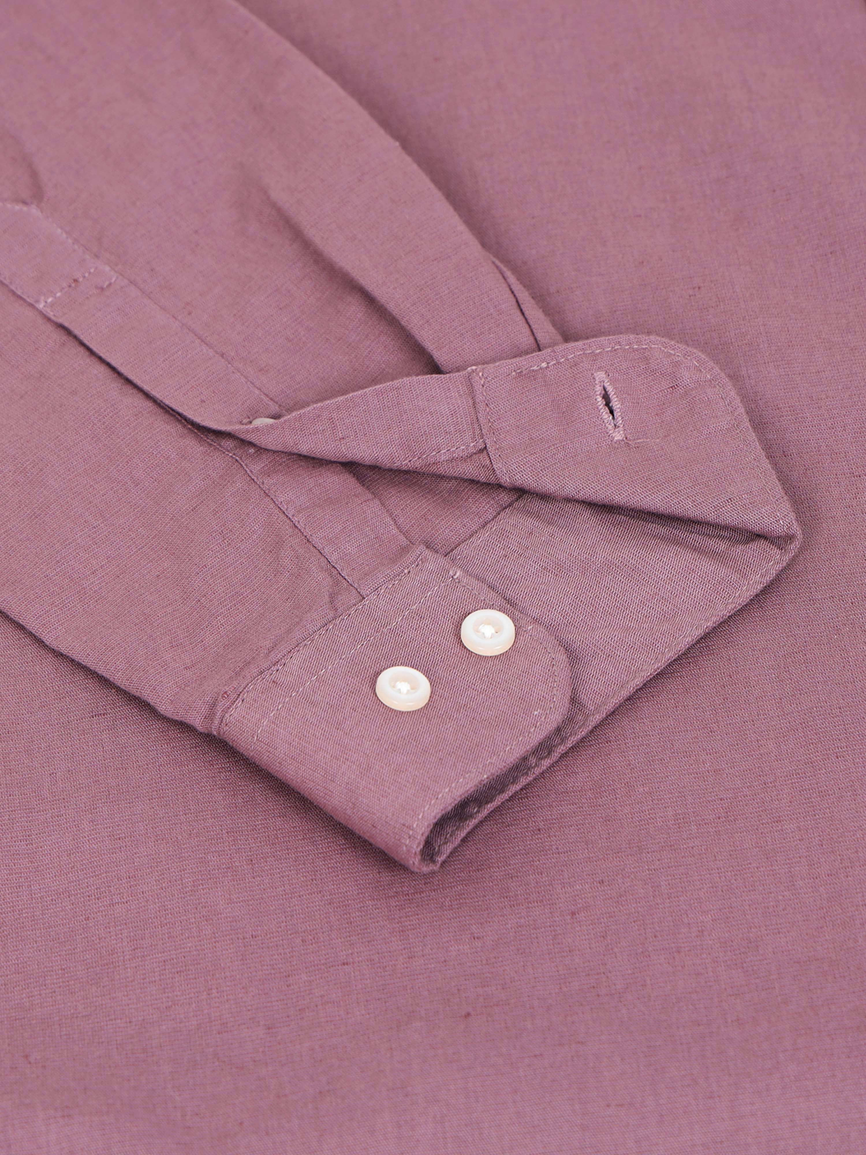 Men Smart Cotton Linen Slim Fit Shirt