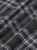 Men's Melange Twill Olive Checks Shirts