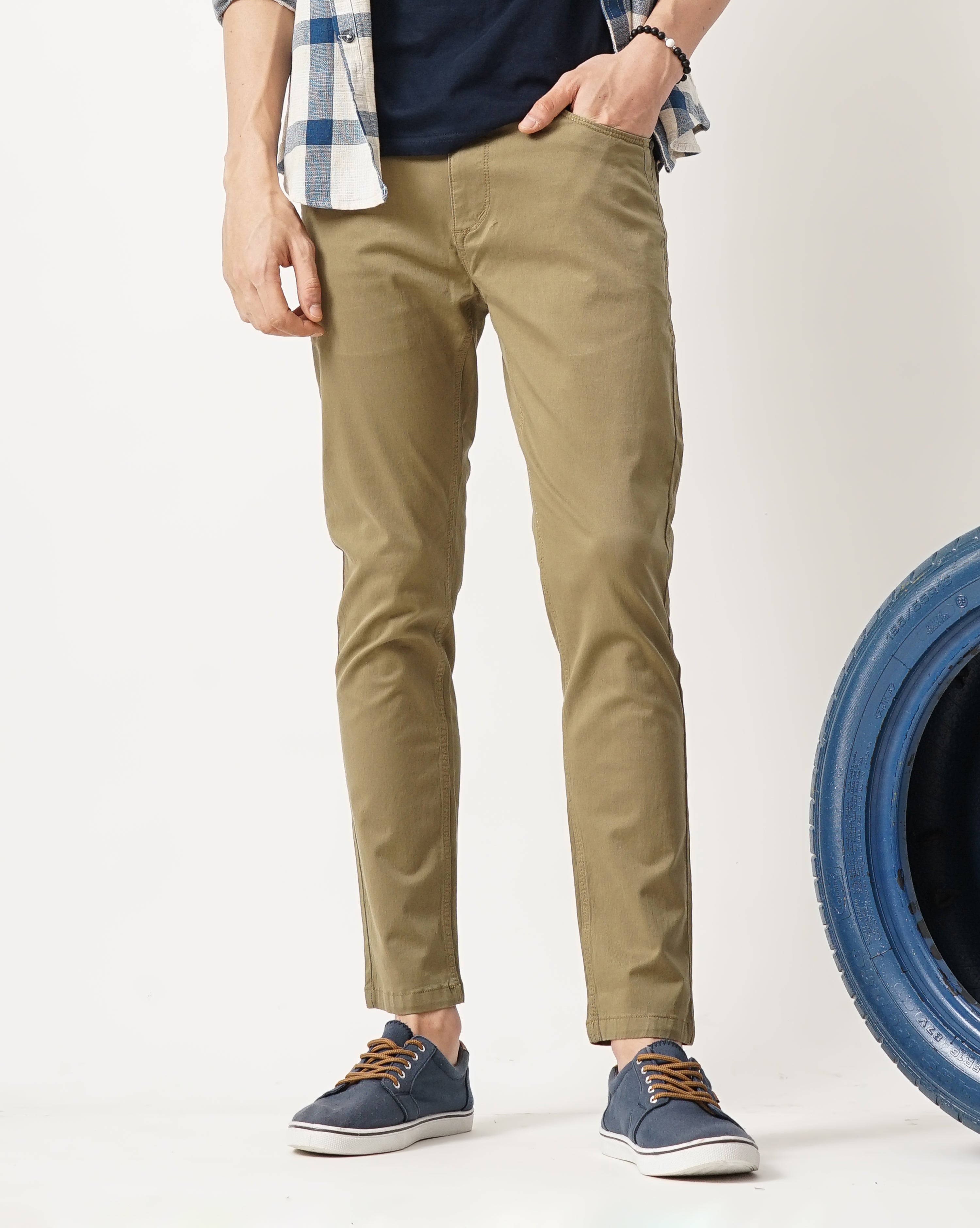 MEN'S ANKLE FIT CASUAL CHINOS