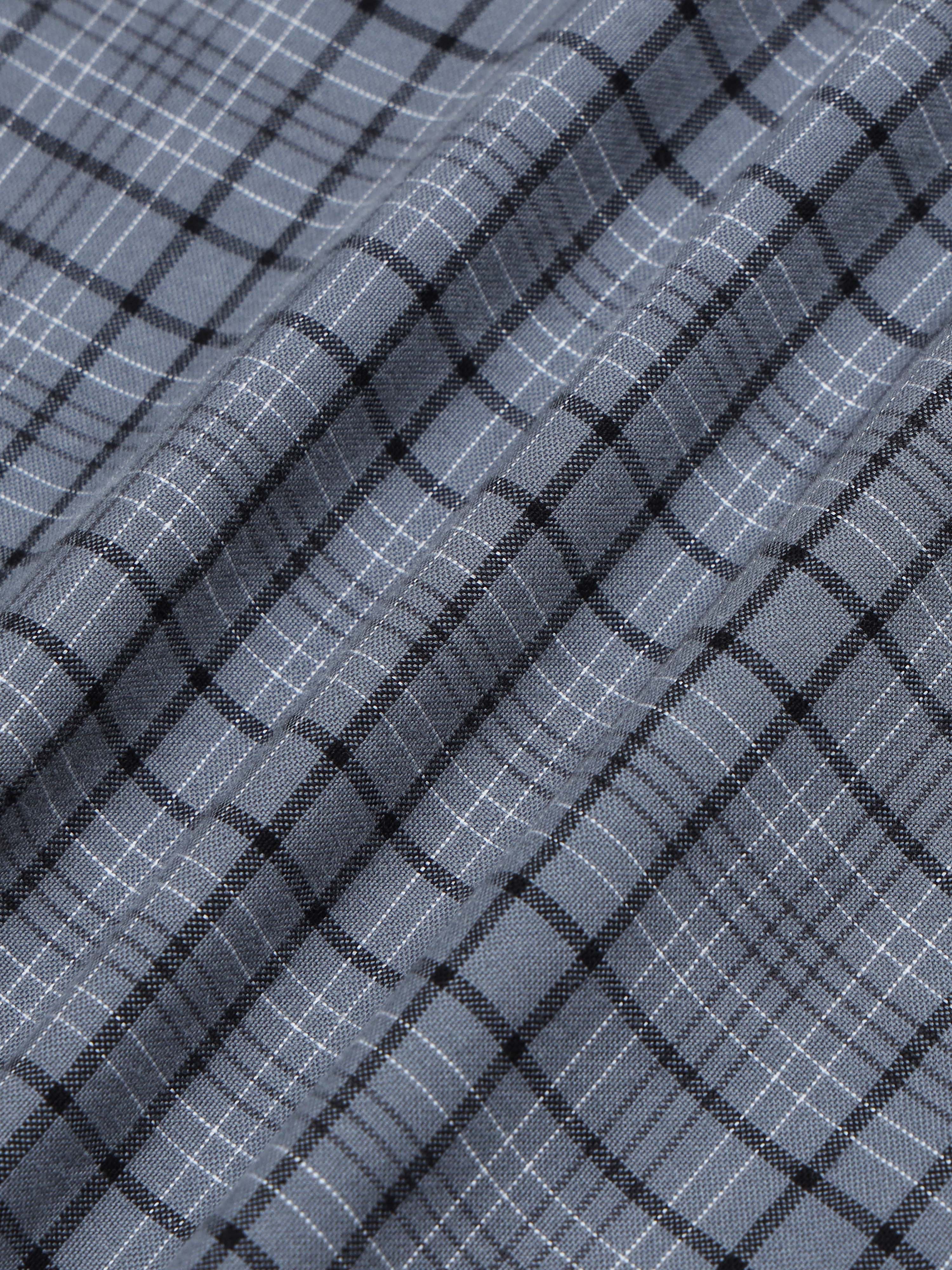 Men's Premium Oxford Grey Checks Shirt