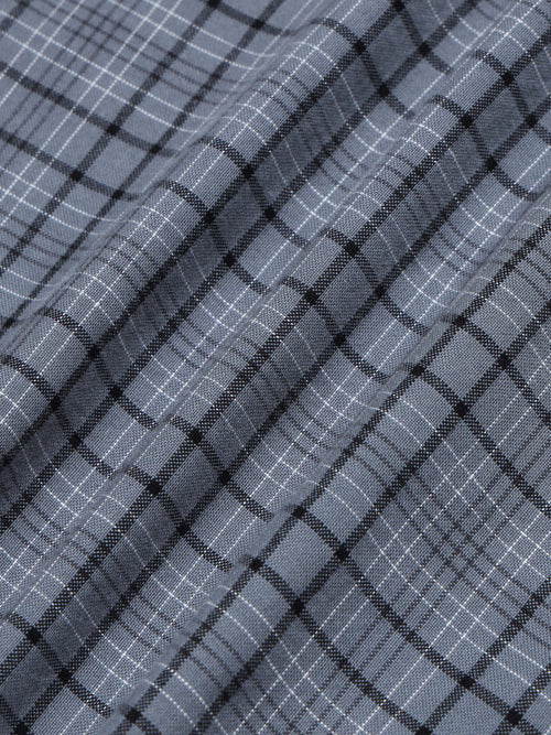 Men's Premium Oxford Grey Checks Shirt