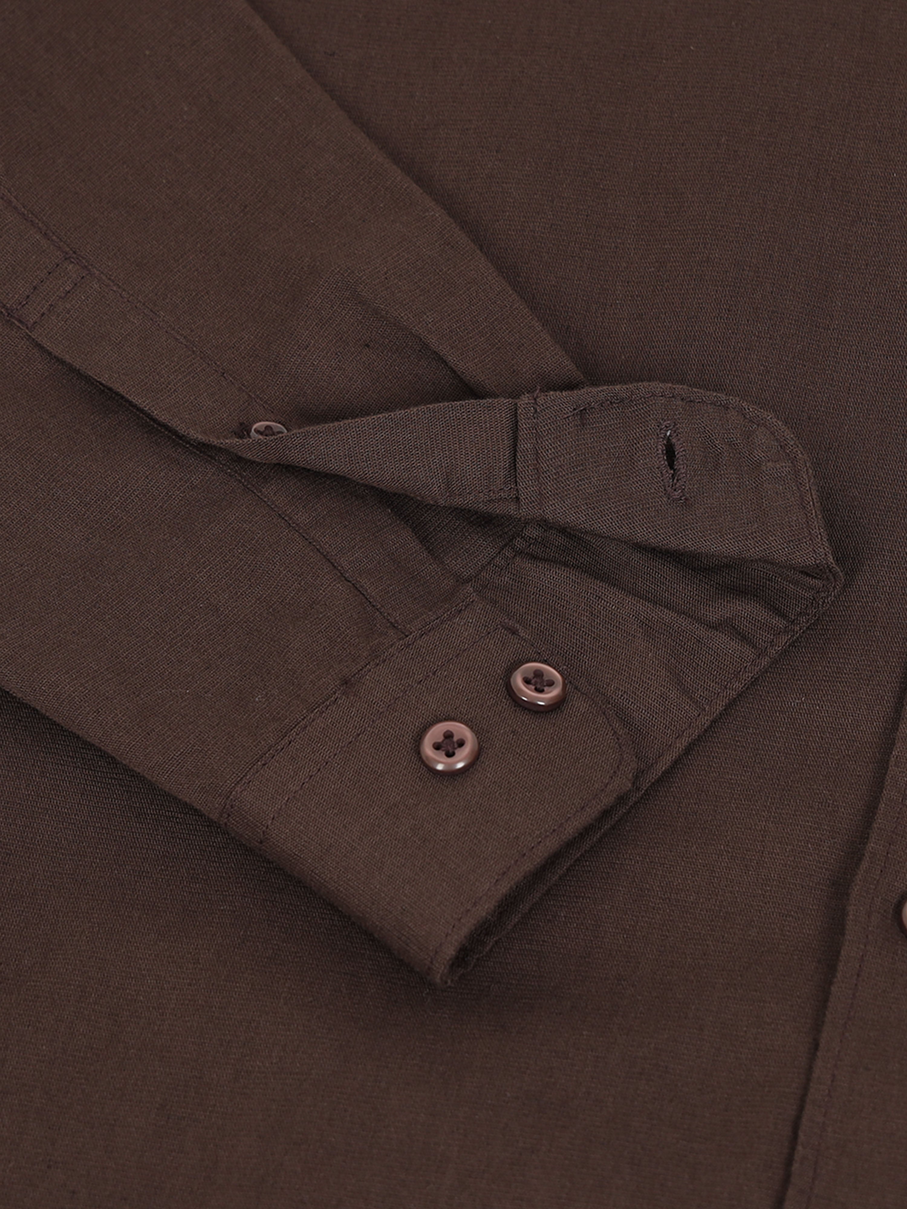 Men Smart Cotton Linen Slim Fit Shirt