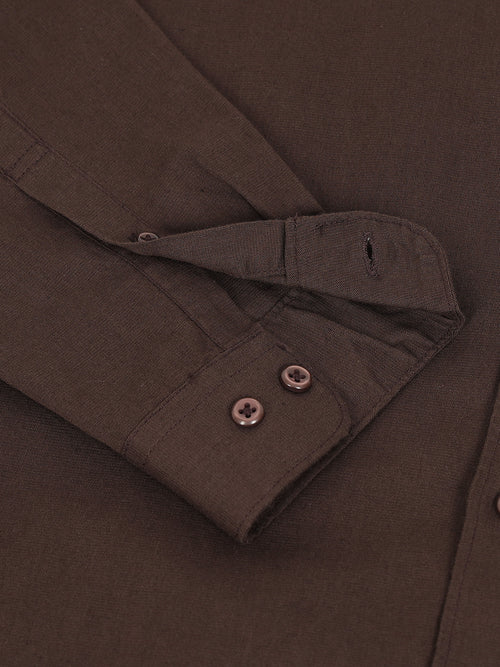 Men Smart Cotton Linen Slim Fit Shirt