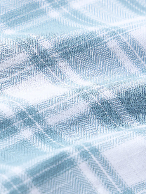 Men's Slub Herringbone Checks Shirt