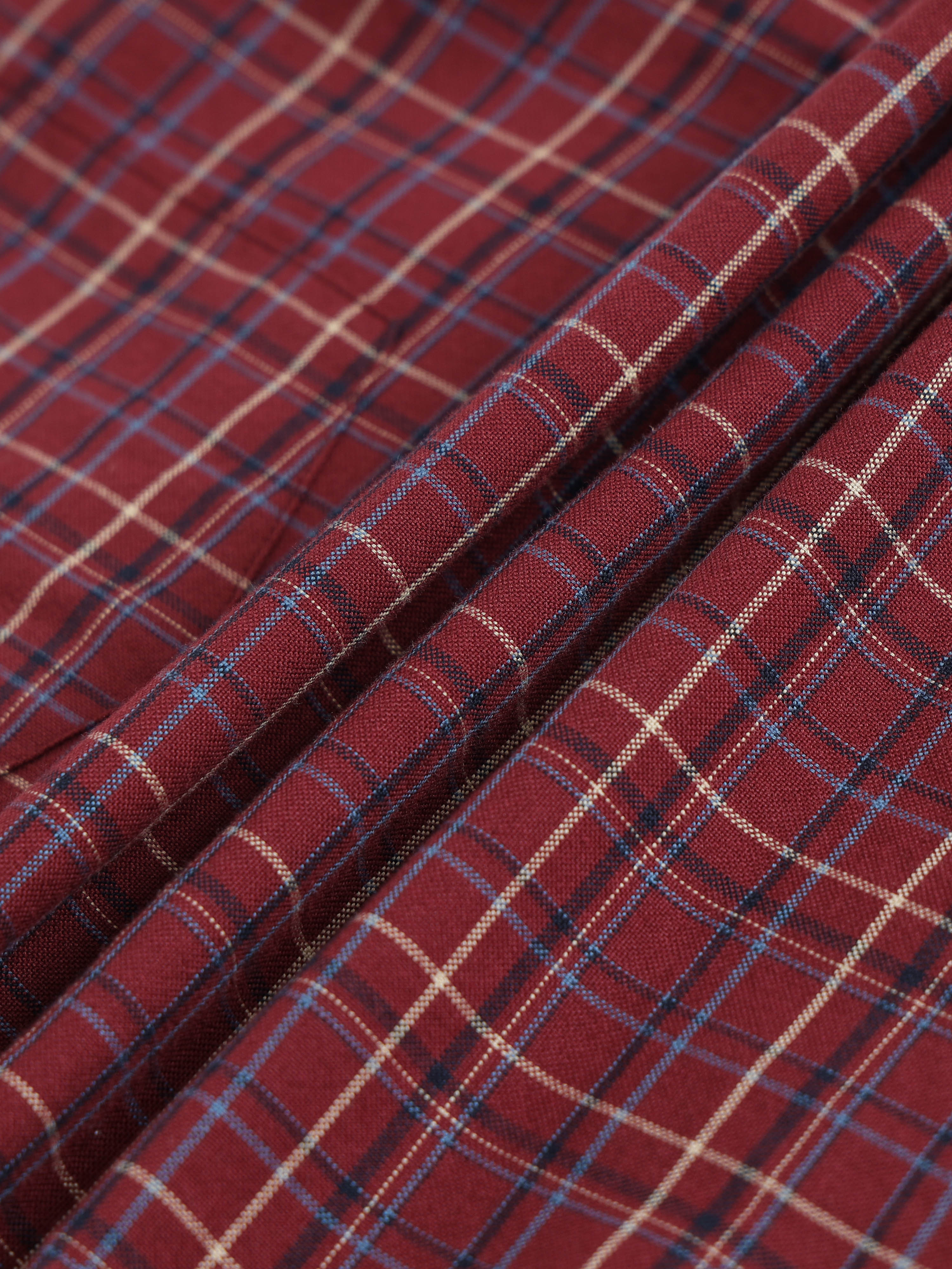 Men Smart Slim Fit Tartan Checks Checked Casual Shirt