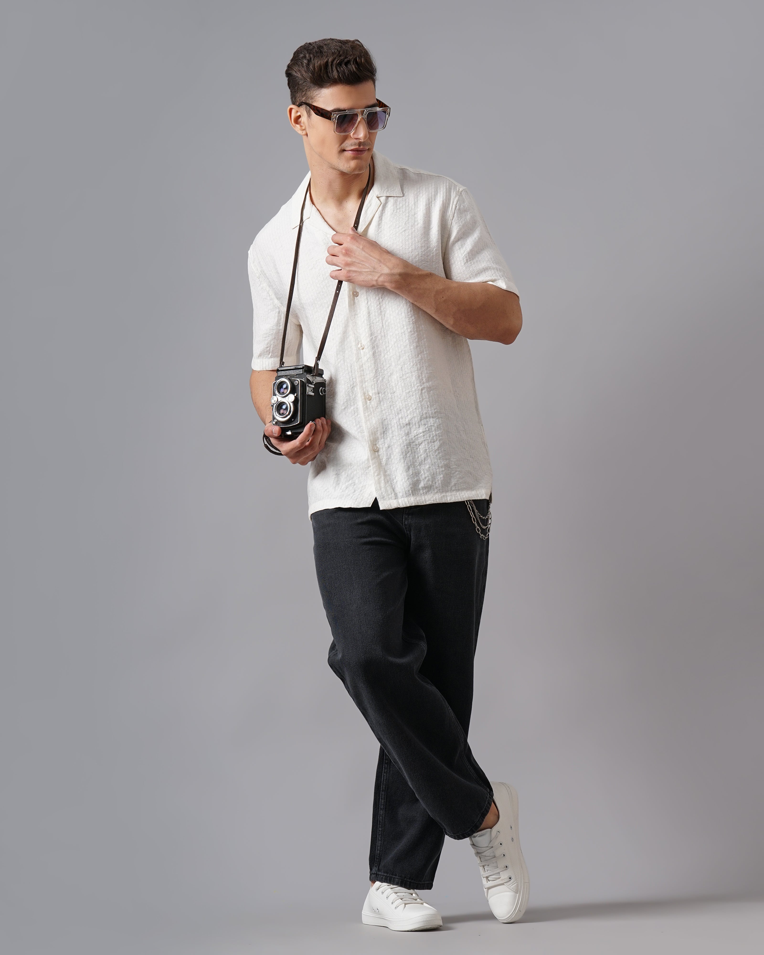 MEN'S SELF DESIGN SHIRT