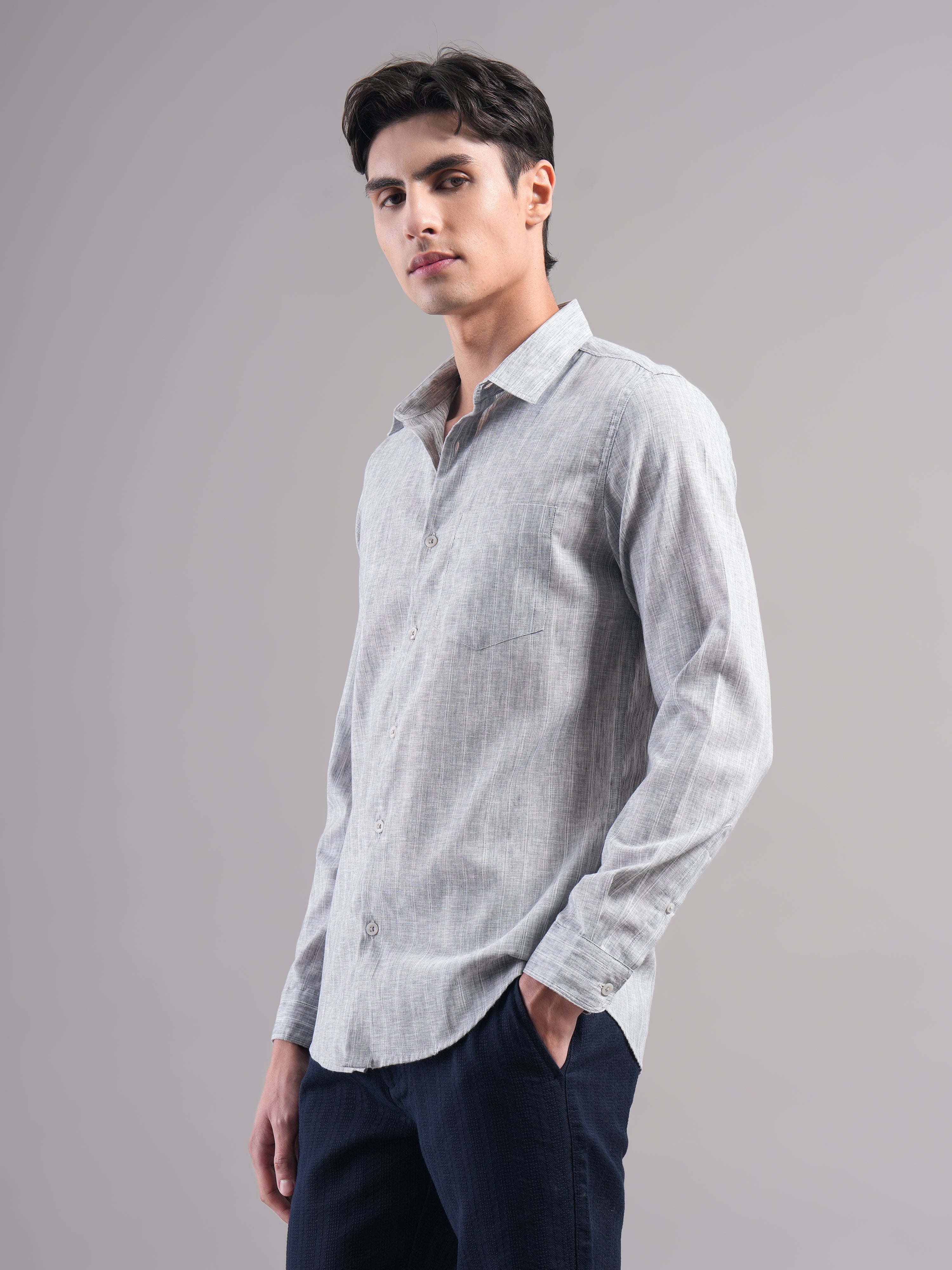 Men Smart Slim Fit Casual Shirt