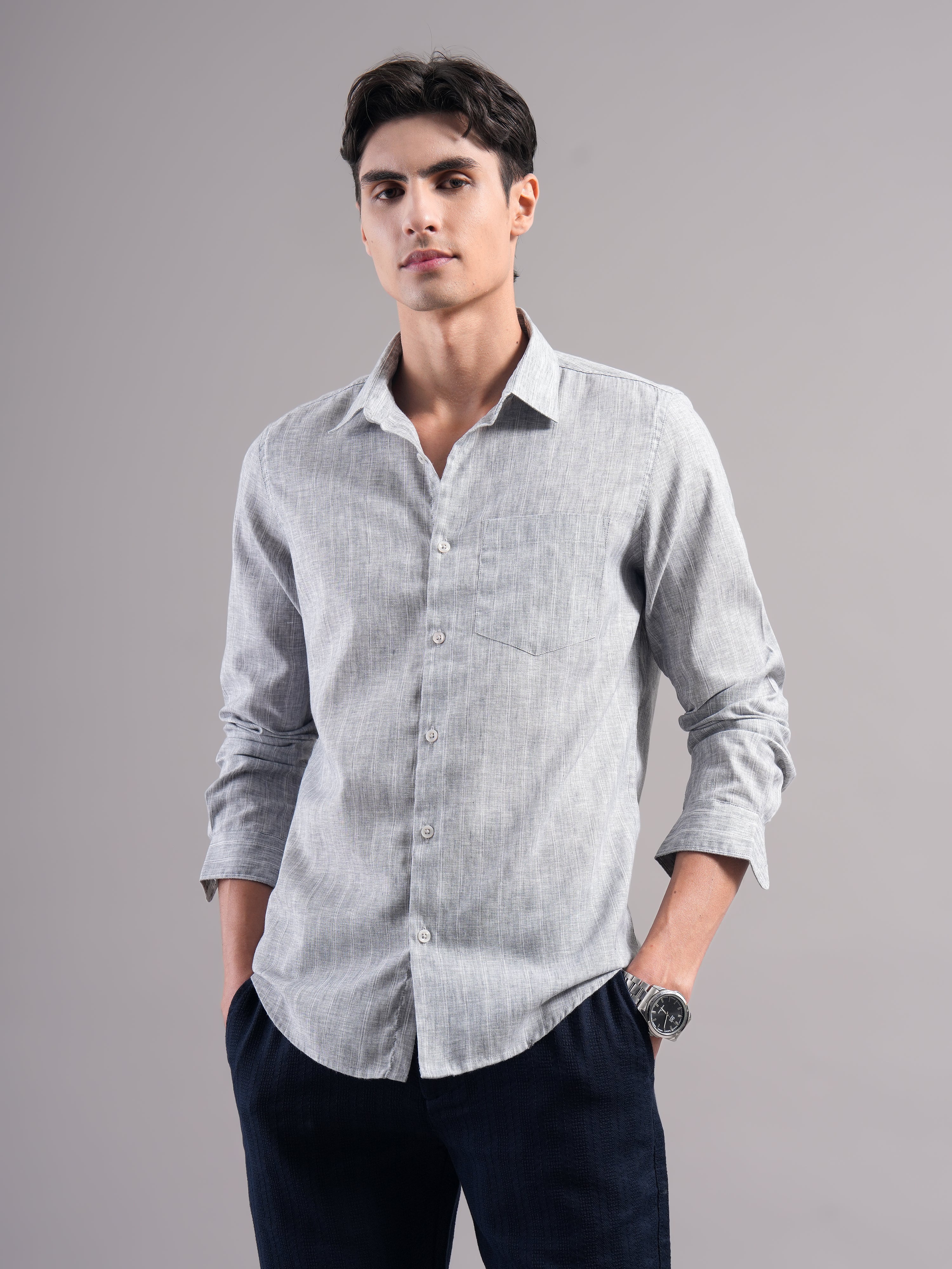 Men Smart Slim Fit Casual Shirt