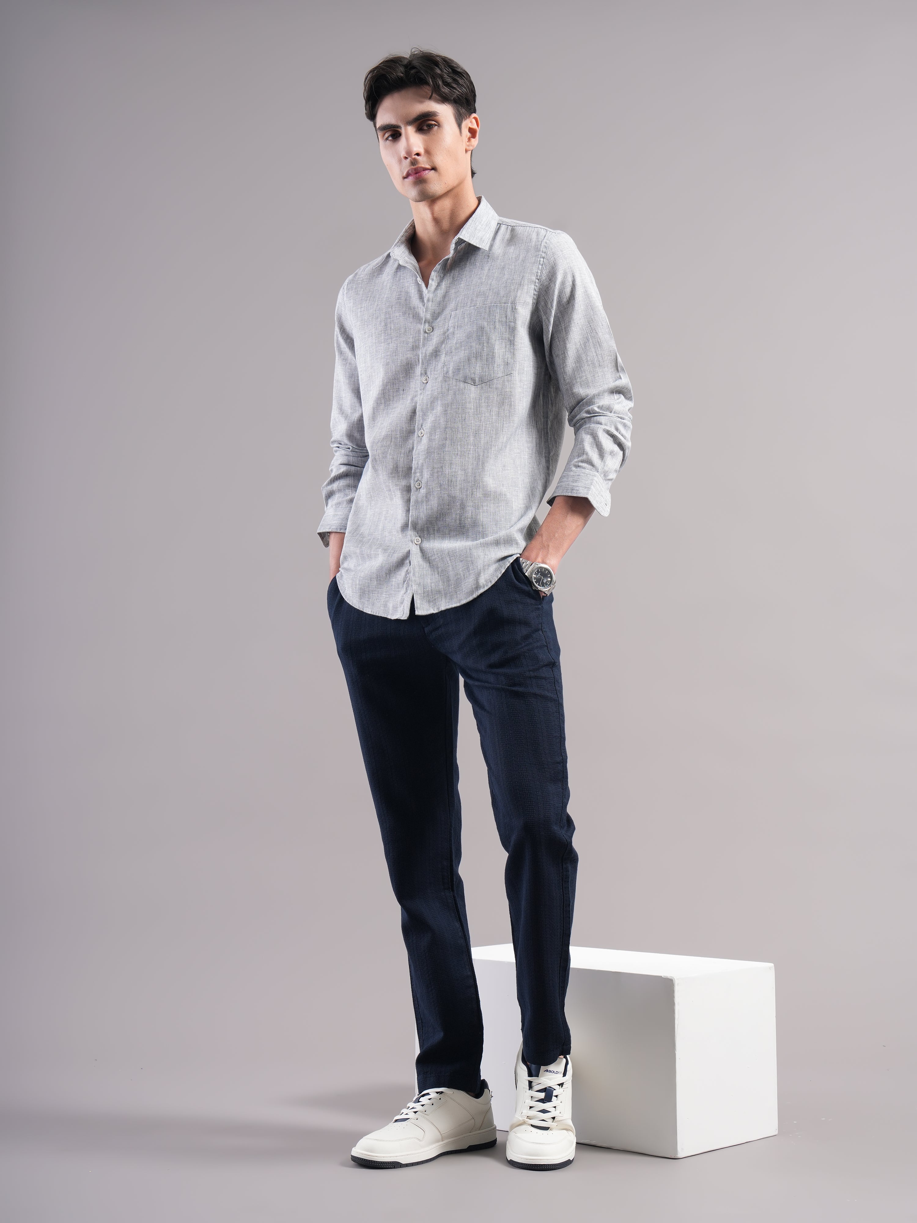 Men Smart Slim Fit Casual Shirt