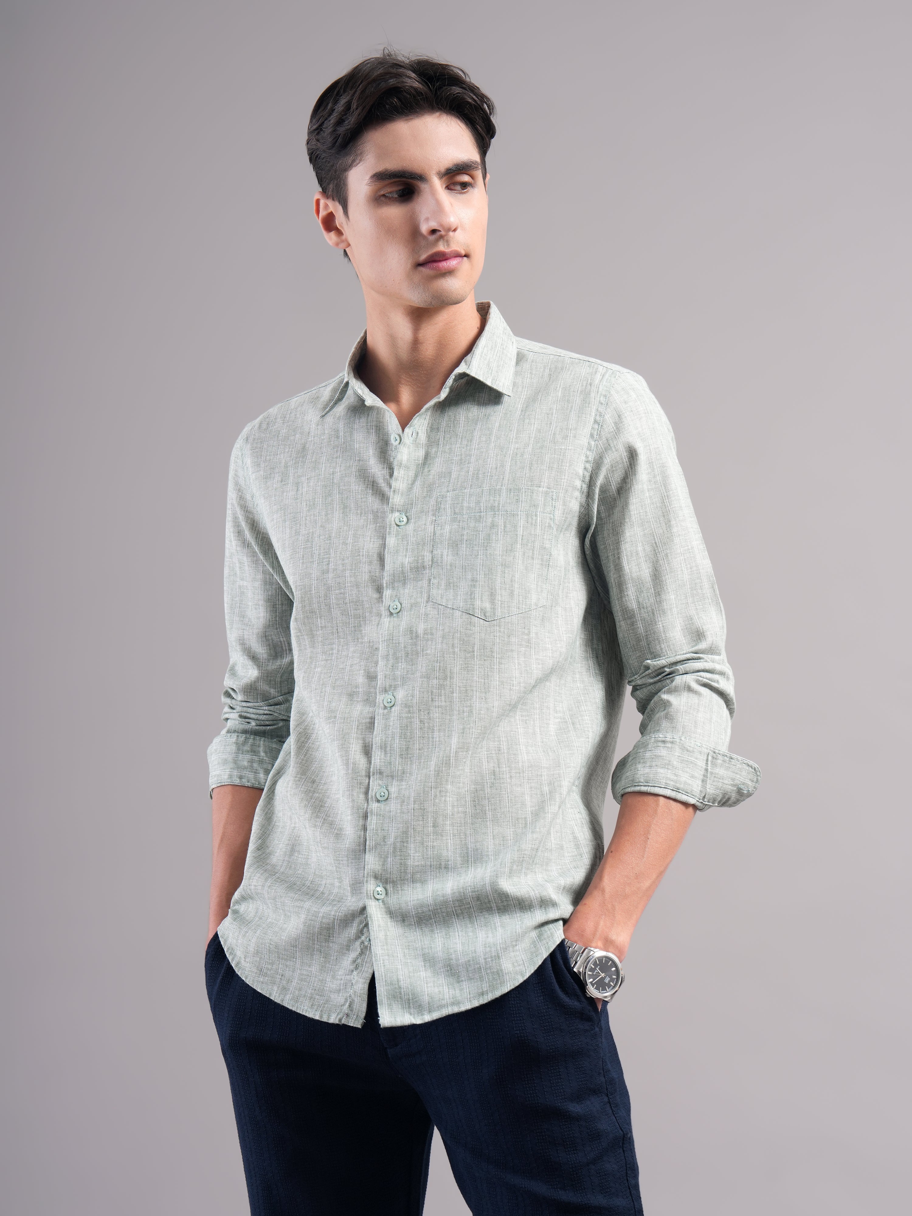 Men Smart Slim Fit Casual Shirt