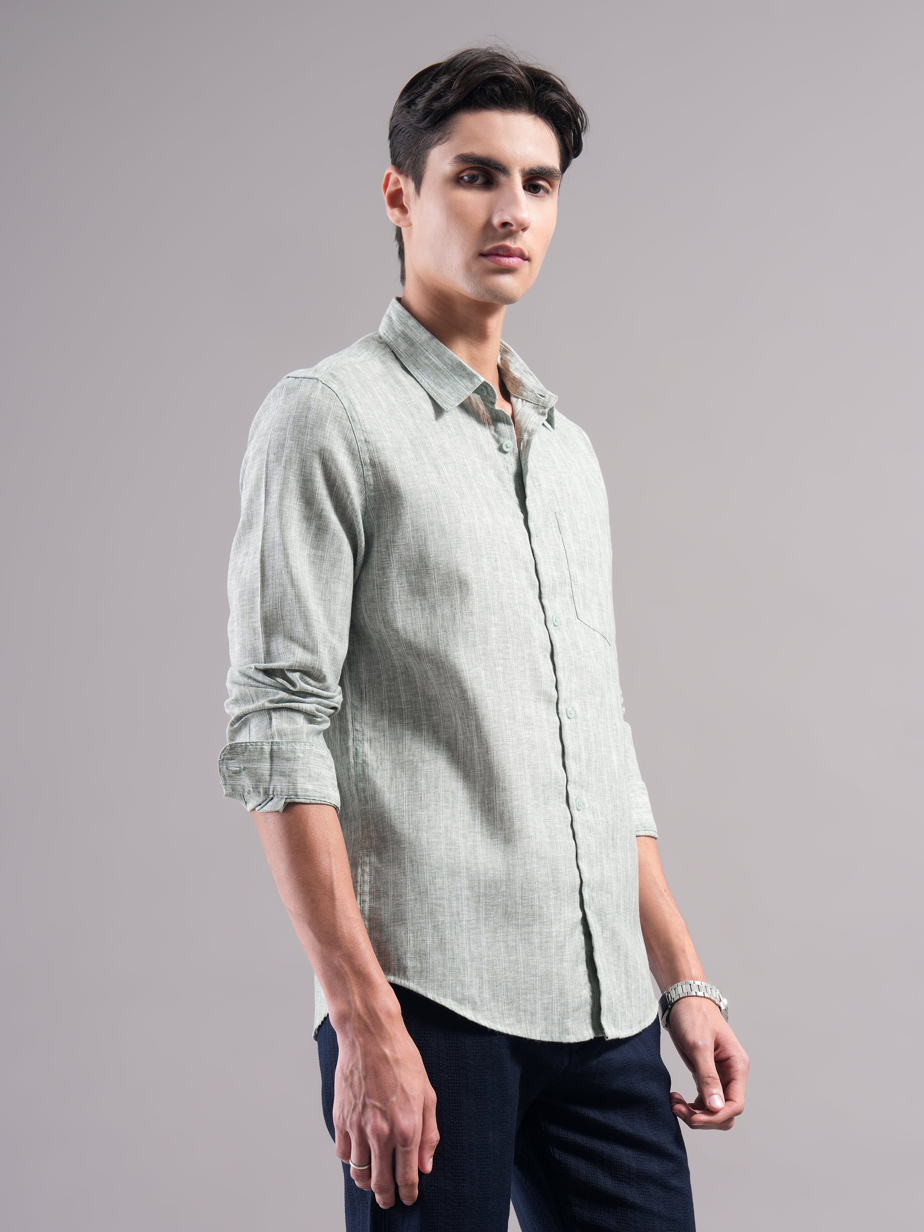 Men Smart Slim Fit Casual Shirt
