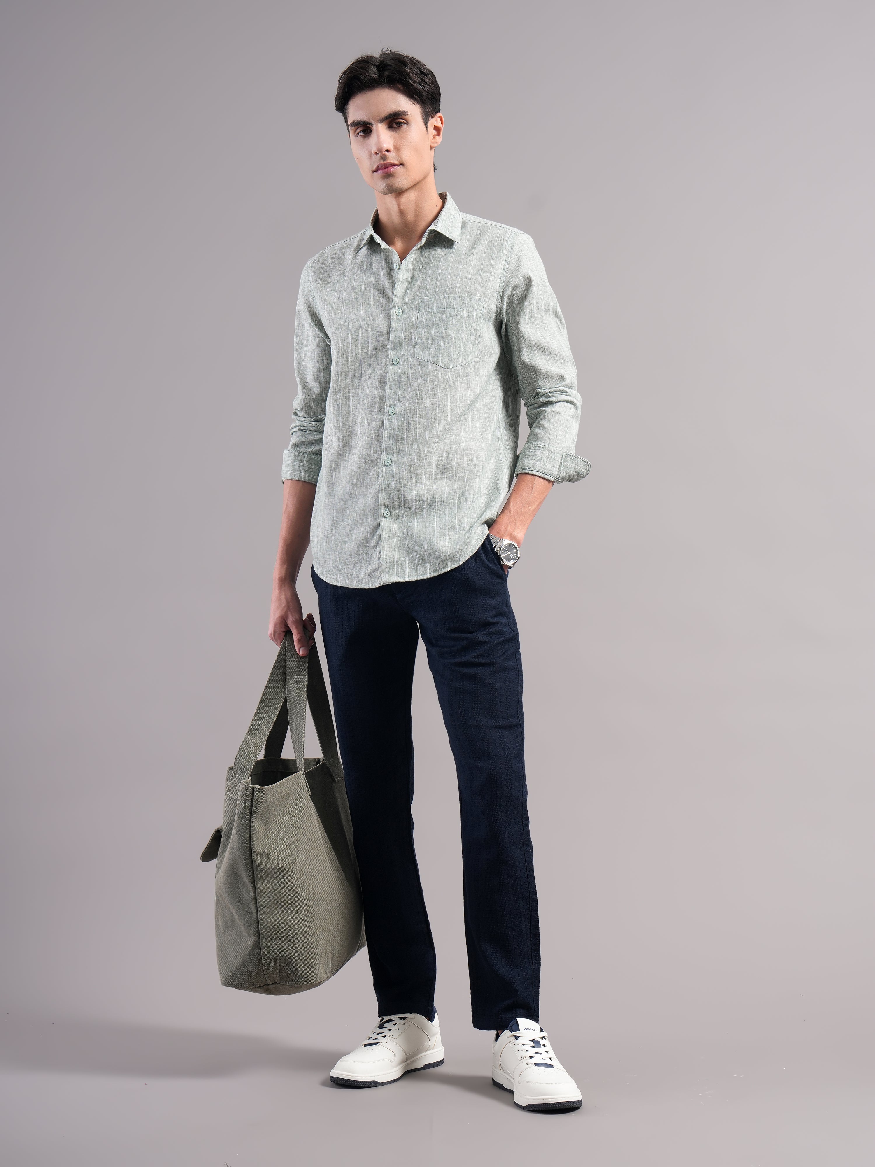Men Smart Slim Fit Casual Shirt