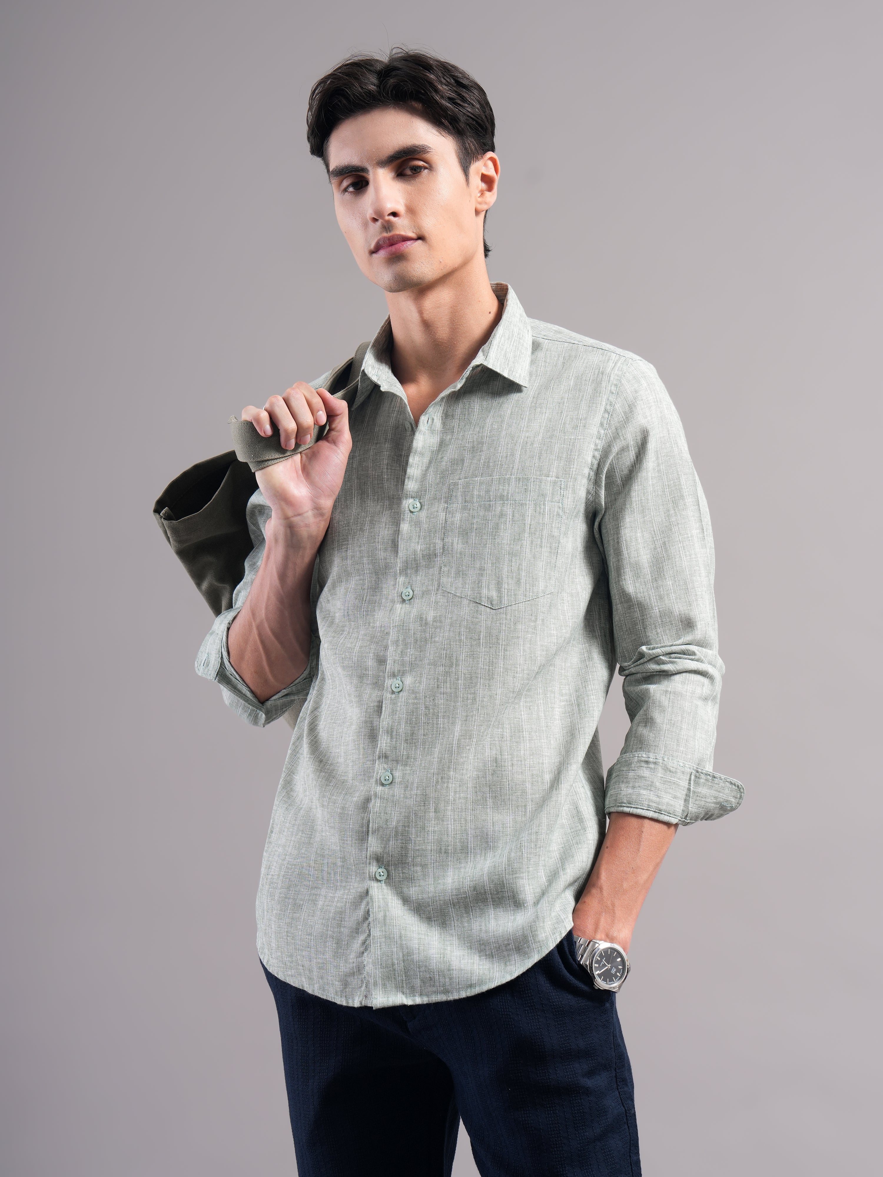 Men Smart Slim Fit Casual Shirt