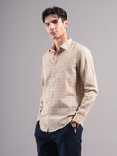 Men Smart Slim Fit Windowpane Checks Checked Casual Shirt
