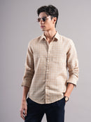 Men Smart Slim Fit Windowpane Checks Checked Casual Shirt