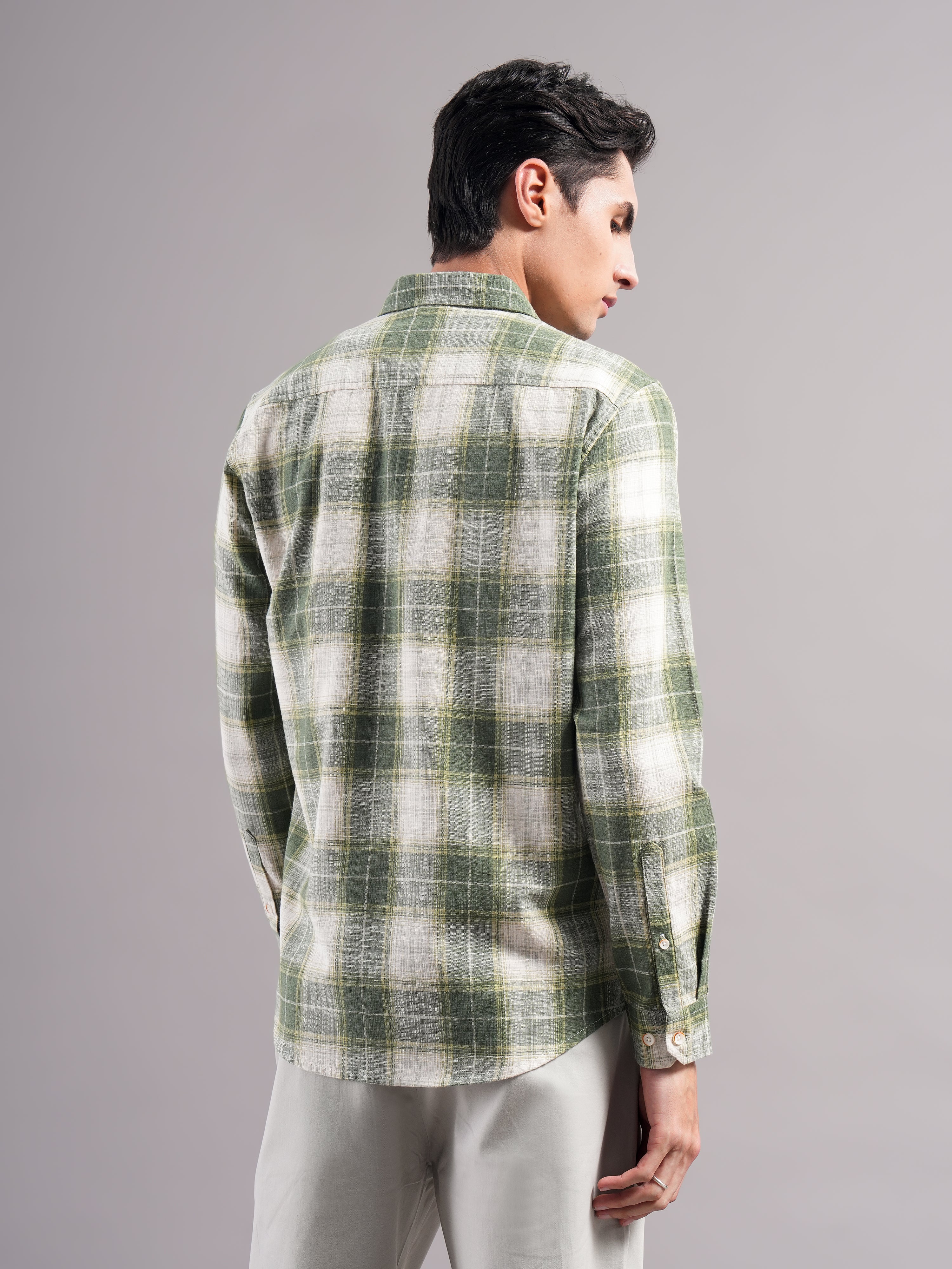 Men Smart Slim Fit Gingham Checks Checked Casual Shirt