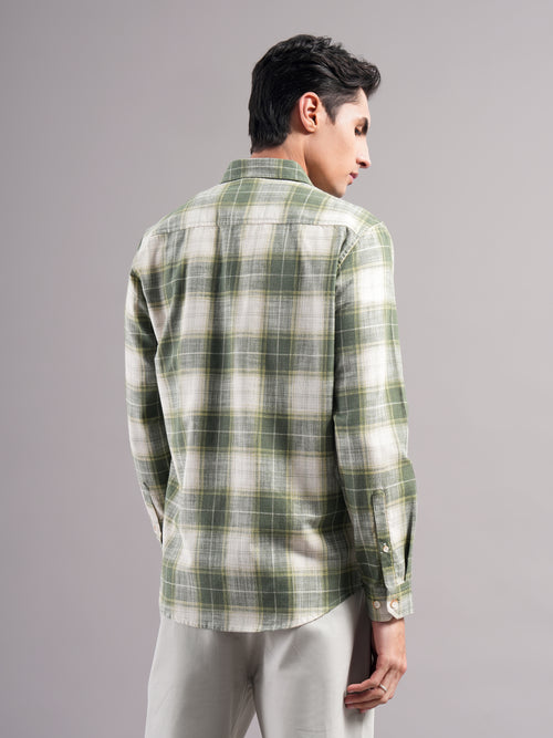 Men Smart Slim Fit Gingham Checks Checked Casual Shirt