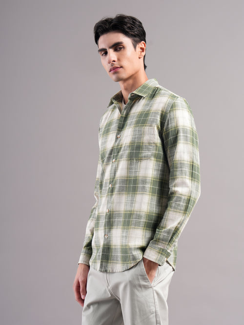 Men Smart Slim Fit Gingham Checks Checked Casual Shirt