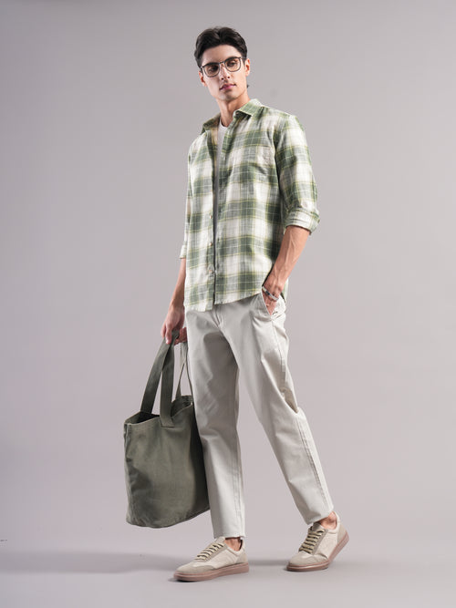 Men Smart Slim Fit Gingham Checks Checked Casual Shirt