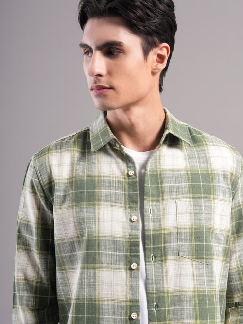 Men Smart Slim Fit Gingham Checks Checked Casual Shirt