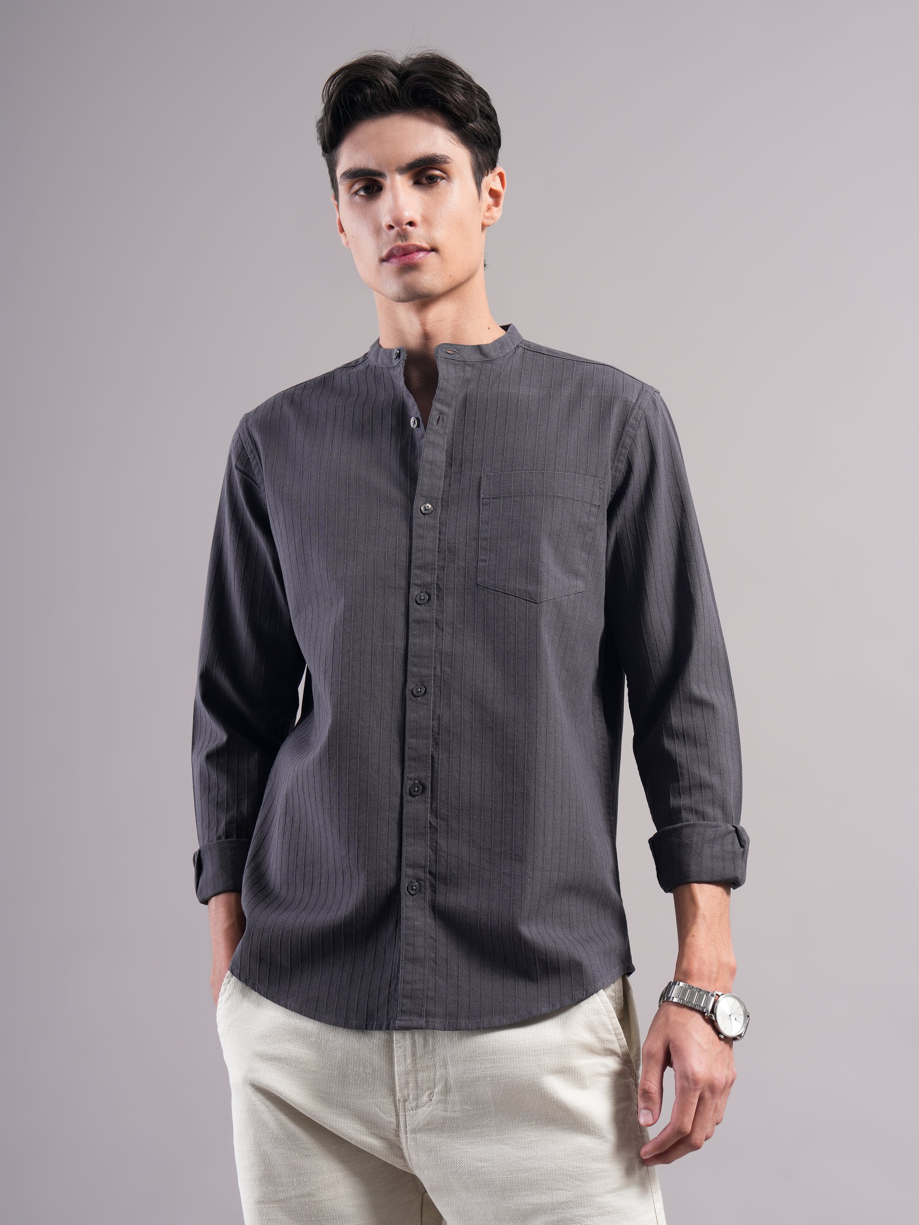 Men Smart Slim Fit Casual Shirt