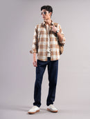 Men Smart Slim Fit Checked Casual Shirt