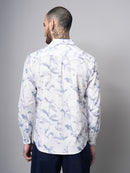 Dobby Digital Print Slim Fit Casual Shirt