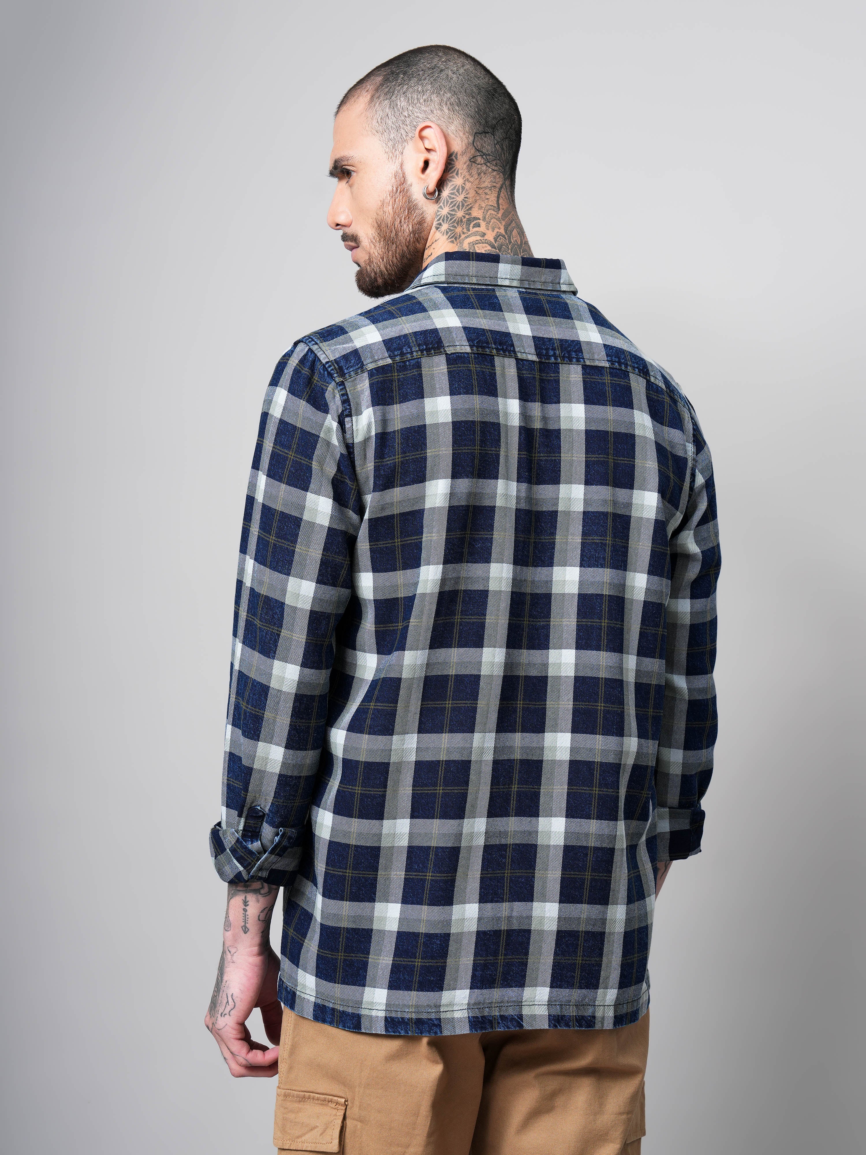 Indigo Washed Regular Fit Shirt