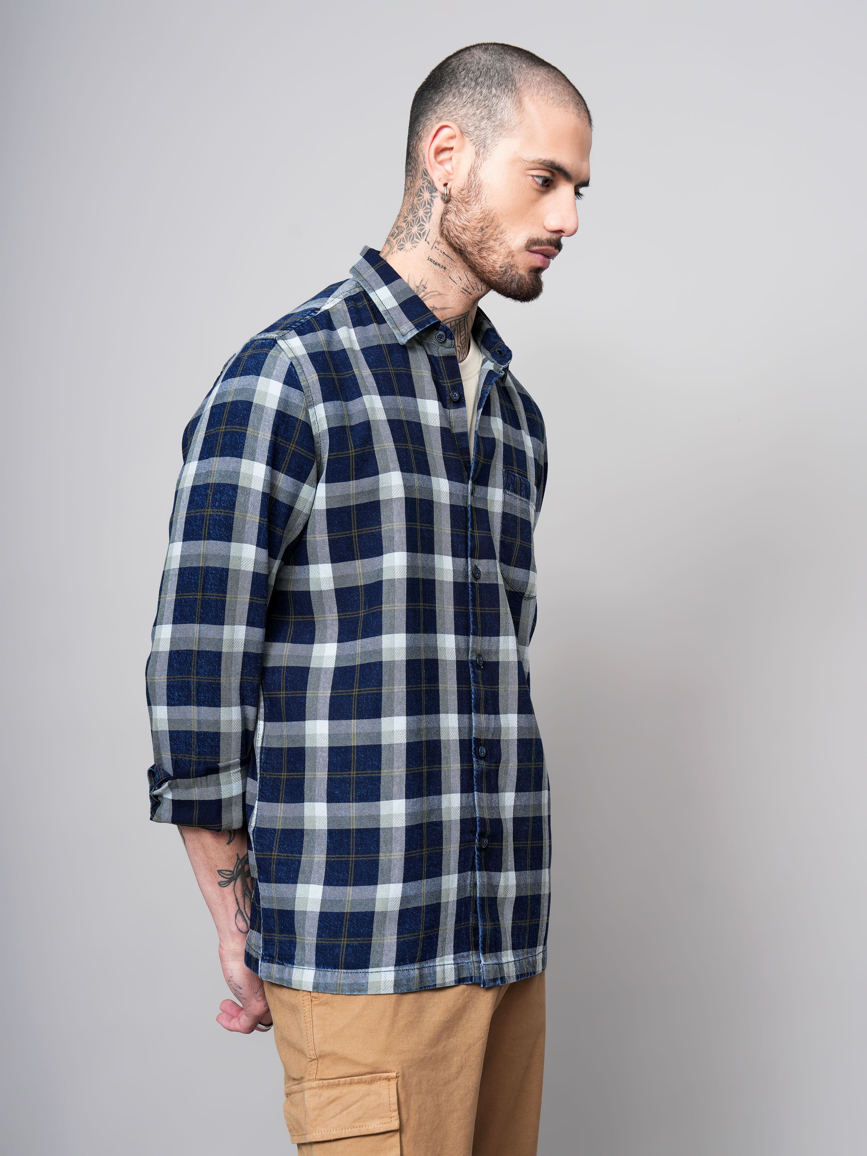 Indigo Washed Regular Fit Shirt