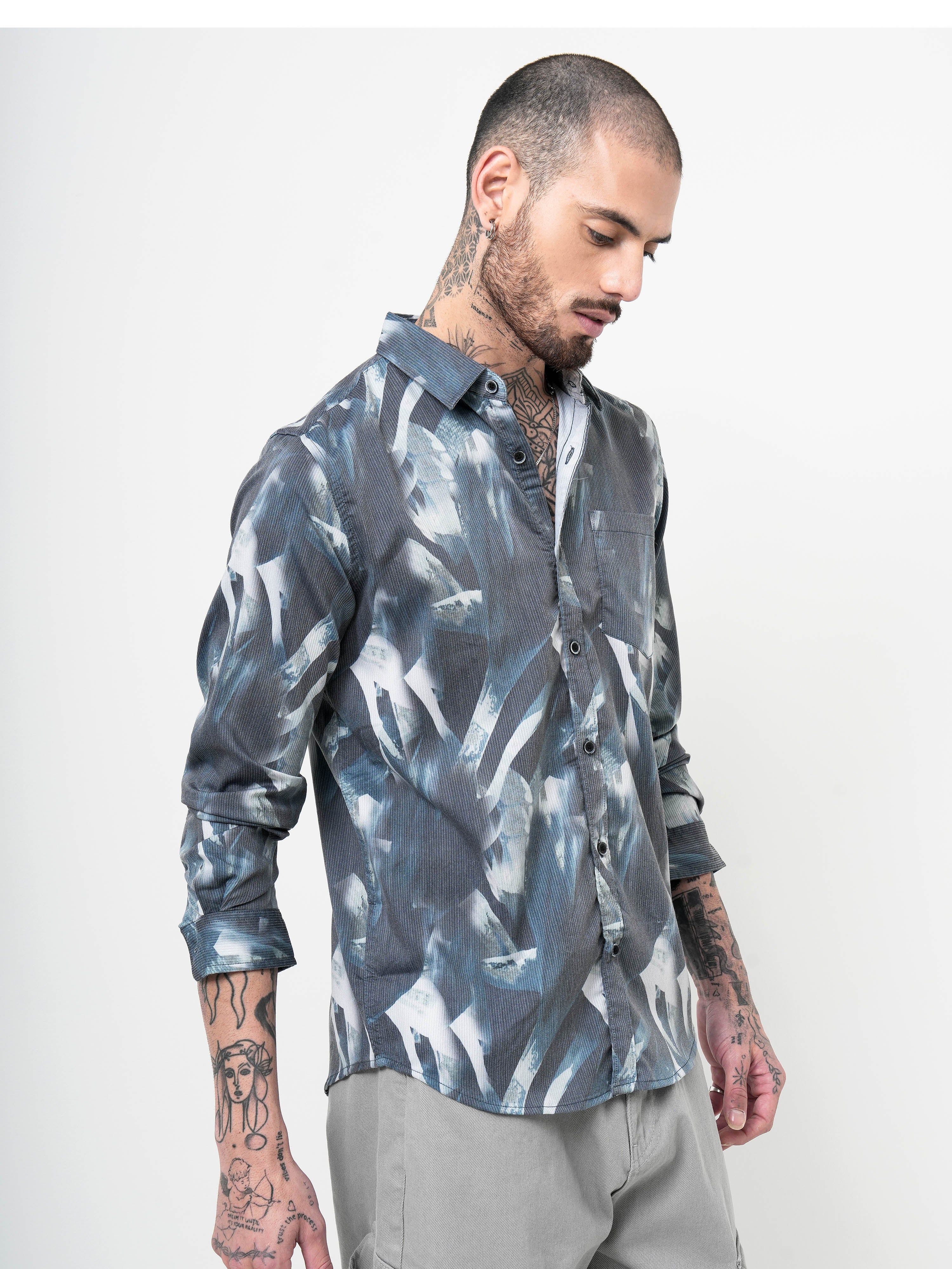 ABSTRACT PRINT REGULAR FIT SHIRT