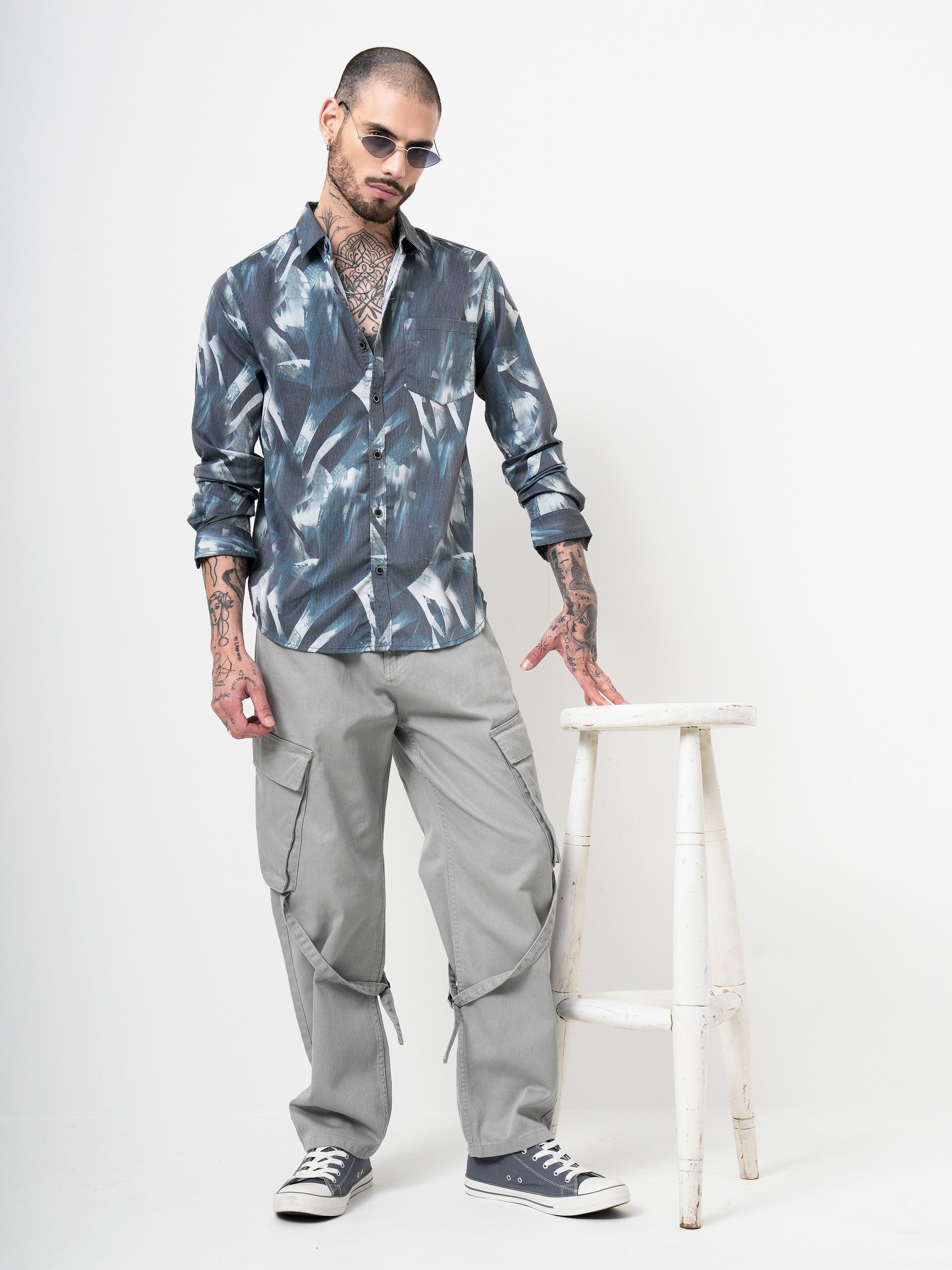 ABSTRACT PRINT REGULAR FIT SHIRT