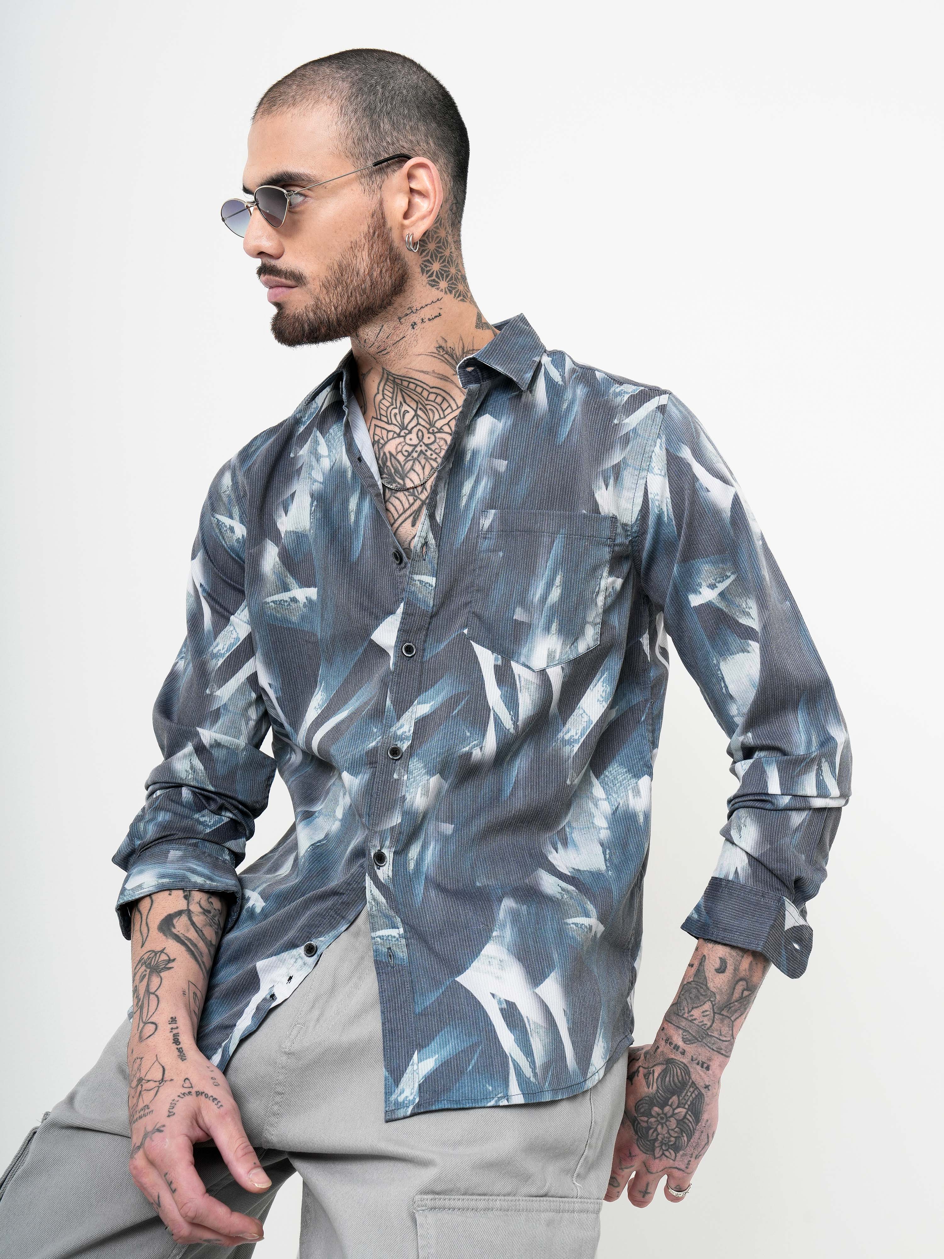 ABSTRACT PRINT REGULAR FIT SHIRT