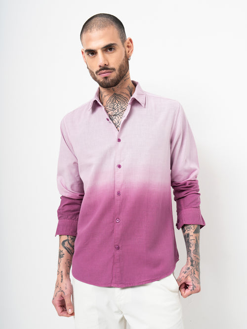 OMBRE DYED SLIM FIT SHIRT